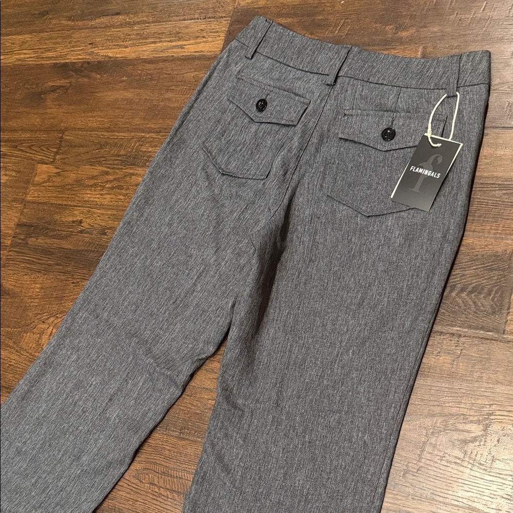 Flamingals High Rise Space Dye wide leg Pants. - Picture 5 of 12